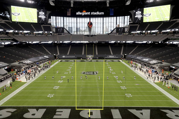 Welcome home: Raiders open Las Vegas stadium with win vs. Saints - West  Hawaii Today
