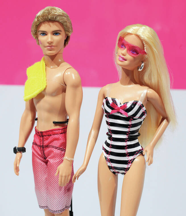 Barbie Beach Day Ken Doll Pink