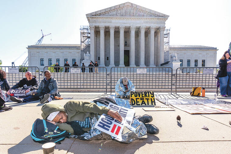 With homelessness on the rise, the Supreme Court weighs bans on sleeping outdoors