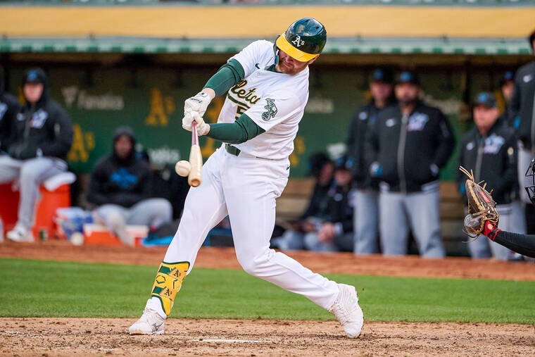 MLB roundup: A’s hang 20 runs on Marlins