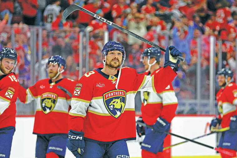 Reinhart lifts Panthers to overtime win over Rangers in Game 4 to even series